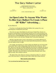 Gary Halbert Letters 